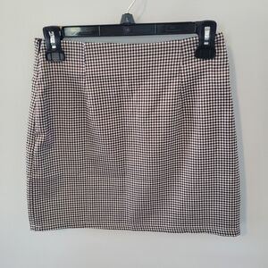 SHEIN Black and Brown Checkered Pencil Skirt